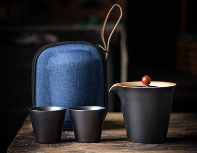Saki Pottery Glaze Travel Tea Set - 3 pcs