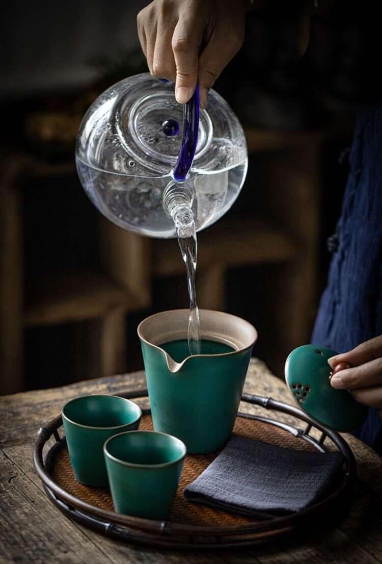 Saki Pottery Glaze Travel Tea Set - 3 pcs