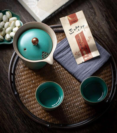 Saki Pottery Glaze Travel Tea Set - 3 pcs