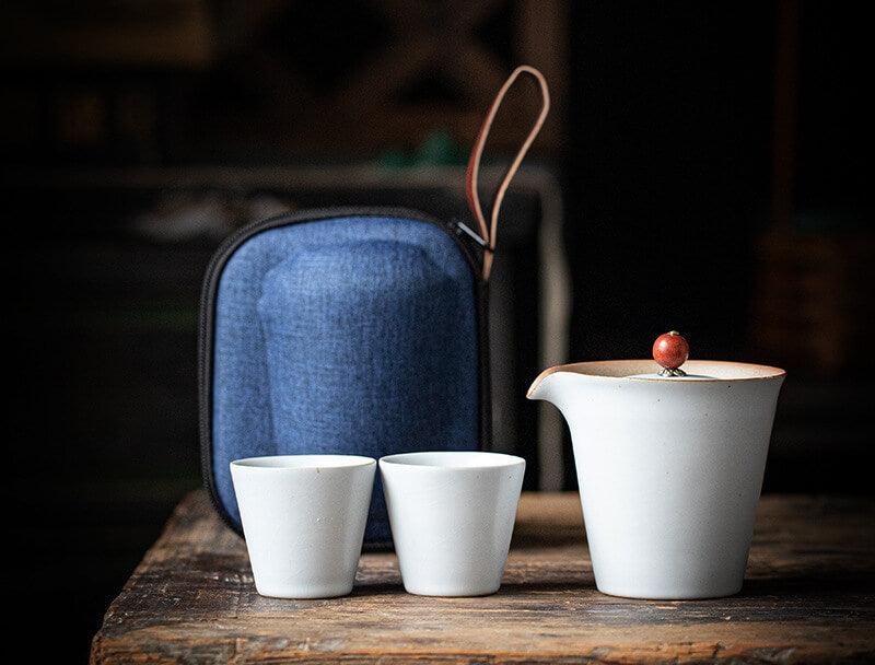 Saki Pottery Glaze Travel Tea Set - 3 pcs
