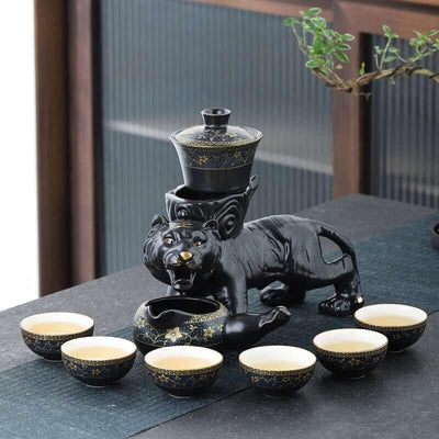 Takumi Semi-Automatic Tiger Ceramic Kung Fu Tea Set