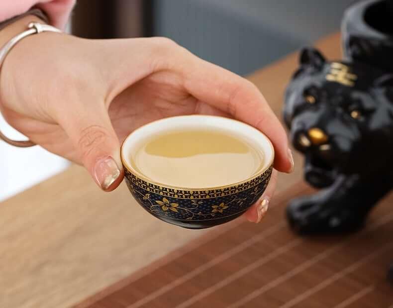 Takumi Semi-Automatic Tiger Ceramic Kung Fu Tea Set