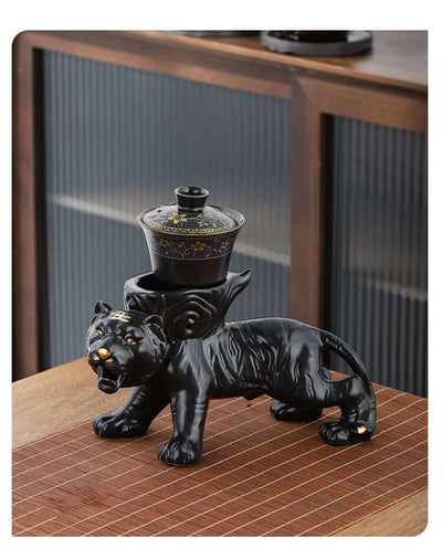 Takumi Semi-Automatic Tiger Ceramic Kung Fu Tea Set