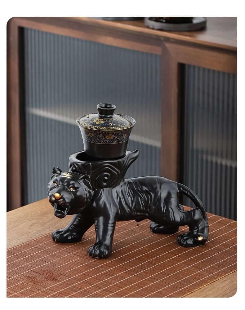 Takumi Semi-Automatic Tiger Ceramic Kung Fu Tea Set