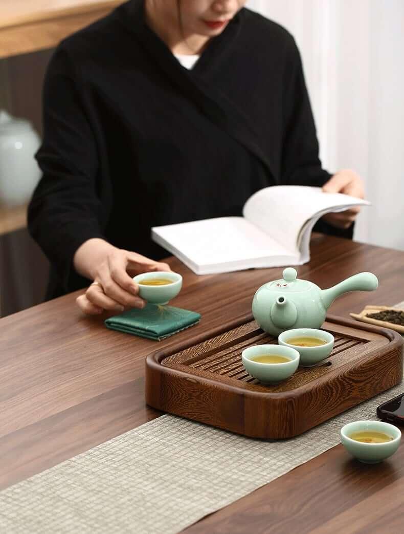 Riku Small Wenge Tea Tray Set